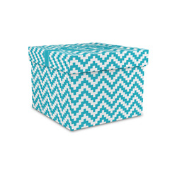 Pixelated Chevron Gift Box with Lid - Canvas Wrapped - Small (Personalized)