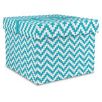 Pixelated Chevron Gift Box with Lid - Canvas Wrapped - X-Large (Personalized)