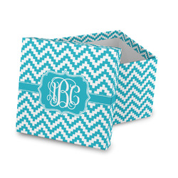 Pixelated Chevron Gift Box with Lid - Canvas Wrapped (Personalized)