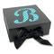 Pixelated Chevron Gift Boxes with Magnetic Lid - Black - Front (angle)