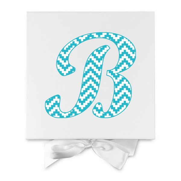 Pixelated Chevron Gift Boxes with Magnetic Lid - White - Approval