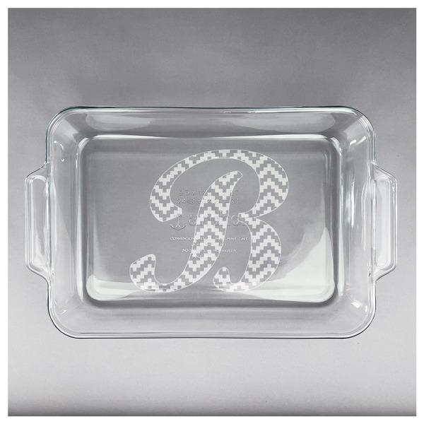 Pixelated Chevron Glass Baking Dish - APPROVAL (13x9)