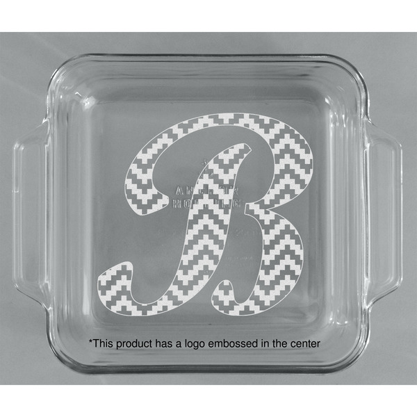 Pixelated Chevron Glass Cake Dish - APPROVAL (8x8)