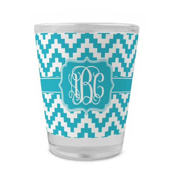 Pixelated Chevron Glass Shot Glass - Standard - FRONT