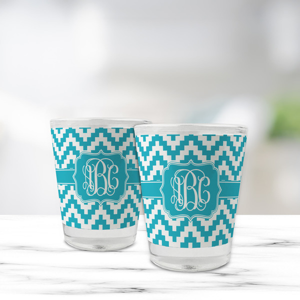 Pixelated Chevron Glass Shot Glass - Standard - LIFESTYLE