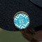 Pixelated Chevron Golf Ball Marker Hat Clip - Gold - On Hat