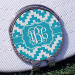 Pixelated Chevron Golf Ball Marker - Hat Clip
