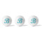 Pixelated Chevron Golf Balls - Generic - Set of 3 - APPROVAL