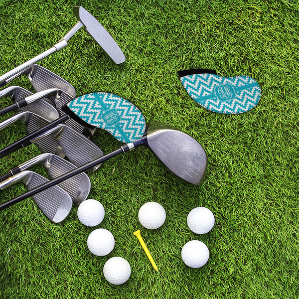 Pixelated Chevron Golf Club Covers - LIFESTYLE