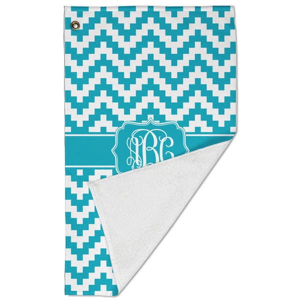 Pixelated Chevron Golf Towel - Folded (Large)