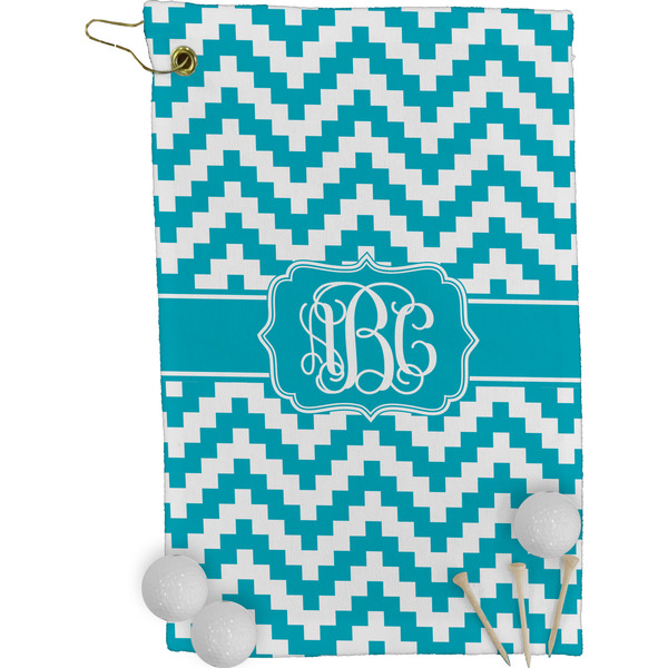 Pixelated Chevron Golf Towel (Personalized)