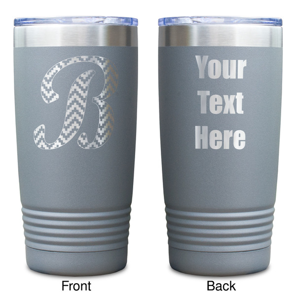 Pixelated Chevron Gray Polar Camel Tumbler - 20oz - Double Sided - Approval