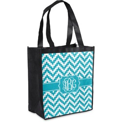 Pixelated Chevron Grocery Bag (Personalized)