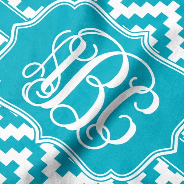 Pixelated Chevron Hooded Baby Towel- Detail Close Up