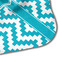 Pixelated Chevron Hooded Baby Towel- Detail Corner