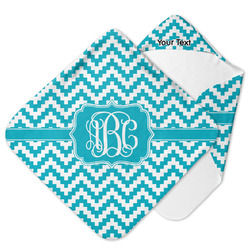 Pixelated Chevron Hooded Baby Towel (Personalized)