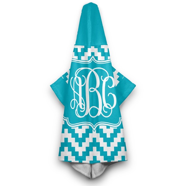 Pixelated Chevron Hooded Towel - Hanging
