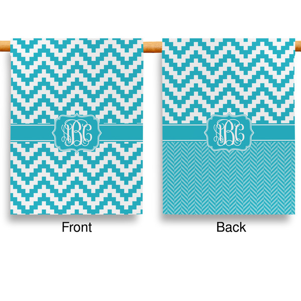 Pixelated Chevron House Flags - Double Sided - APPROVAL