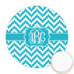 Pixelated Chevron Printed Cookie Topper - Round (Personalized)