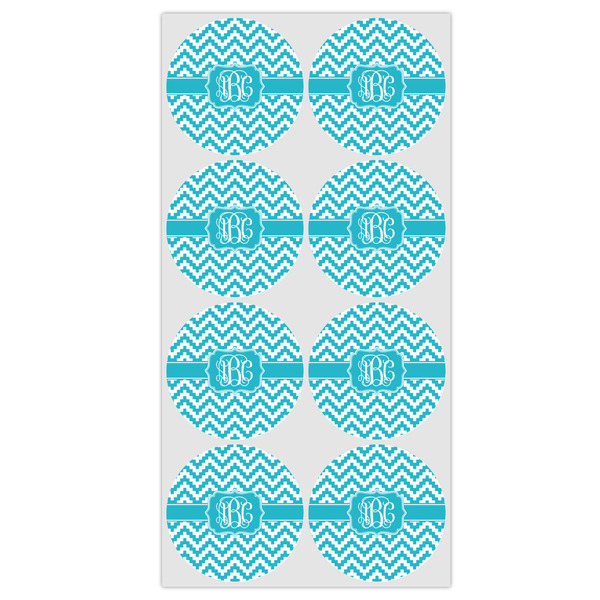 Pixelated Chevron Icing Circle - Medium - Set of 8