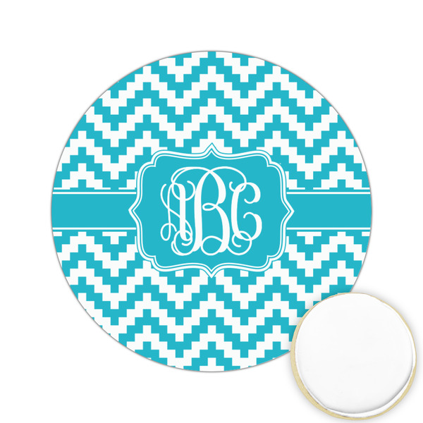 Custom Pixelated Chevron Printed Cookie Topper - 2.15" (Personalized)