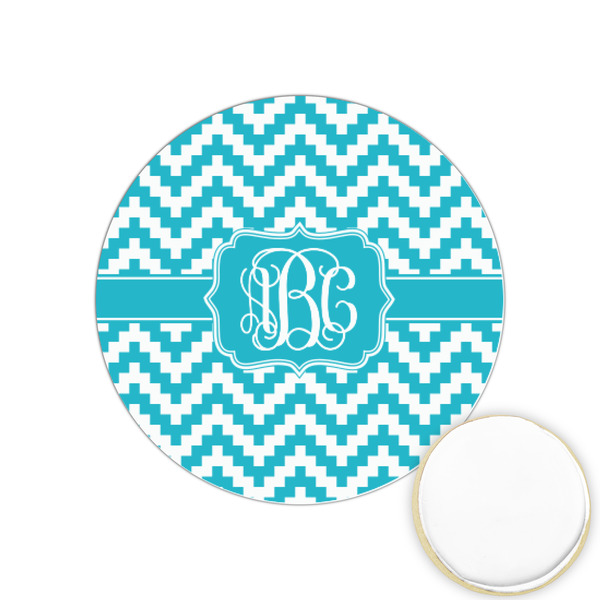 Custom Pixelated Chevron Printed Cookie Topper - 1.25" (Personalized)