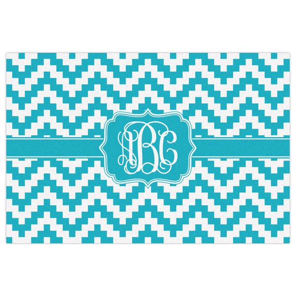 Pixelated Chevron Indoor / Outdoor Rug - 4'x6' - Front Flat