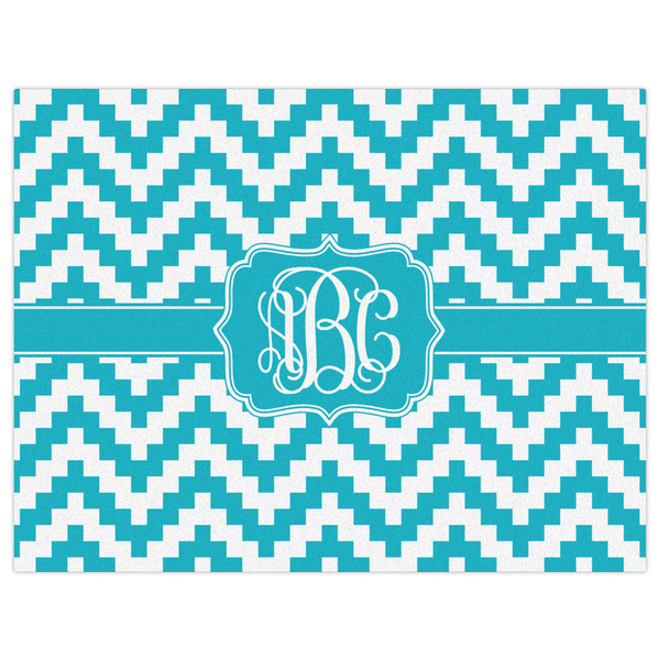 Pixelated Chevron Indoor / Outdoor Rug - 6'x8' - Front Flat