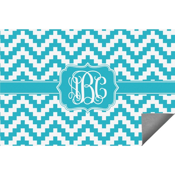 Custom Pixelated Chevron Indoor / Outdoor Rug - 3'x5' (Personalized)