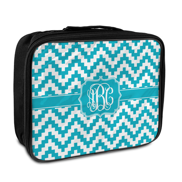 Custom Pixelated Chevron Insulated Lunch Bag (Personalized)