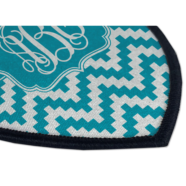 Pixelated Chevron Iron on Shield 3 Detail