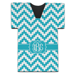 Pixelated Chevron Jersey Bottle Cooler (Personalized)