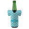 Pixelated Chevron Jersey Bottle Cooler - FRONT (on bottle)