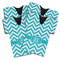 Pixelated Chevron Jersey Bottle Cooler - Set of 4 (Personalized)