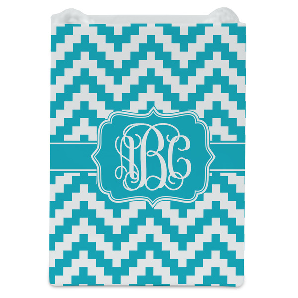 Pixelated Chevron Jewelry Gift Bag - Matte - Front