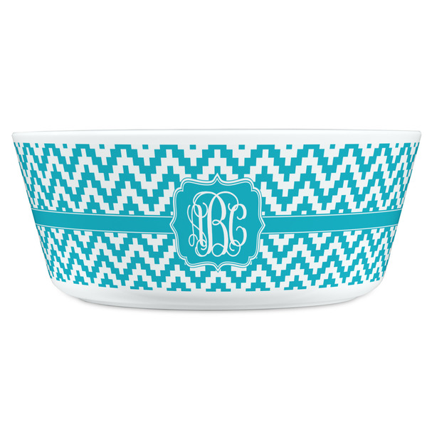 Pixelated Chevron Kids Bowls - FRONT