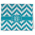 Pixelated Chevron Kitchen Towel - Poly Cotton w/ Monograms