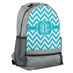 Pixelated Chevron Backpack - Grey (Personalized)