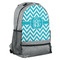 Pixelated Chevron Large Backpack - Gray - Angled View