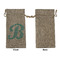 Pixelated Chevron Large Burlap Gift Bags - Front Approval
