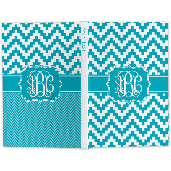 Pixelated Chevron Large Hard Cover Journal - Apvl