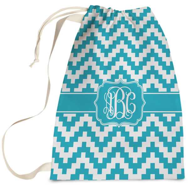 Custom Pixelated Chevron Laundry Bag (Personalized)