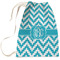 Pixelated Chevron Large Laundry Bag - Front View