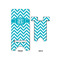 Pixelated Chevron Large Phone Stand - Front & Back