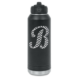 Pixelated Chevron Water Bottles - Laser Engraved (Personalized)