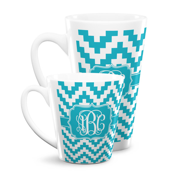 Pixelated Chevron Latte Mugs Main
