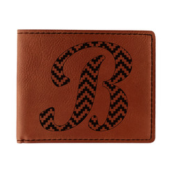 Pixelated Chevron Leatherette Bifold Wallet - Double Sided (Personalized)
