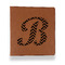 Pixelated Chevron Leather Binder - 1" - Rawhide - Front View