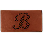 Pixelated Chevron Leatherette Checkbook Holder - Single Sided (Personalized)