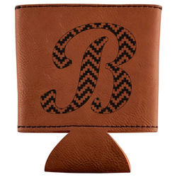 Pixelated Chevron Leatherette Can Sleeve (Personalized)